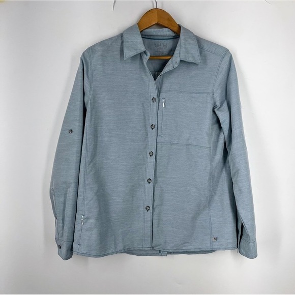 Mountain Hardwear Tops - Mountain Hardwear Canyon Long Sleeve Shirt Blue OL7121 Womens Large Ventilated